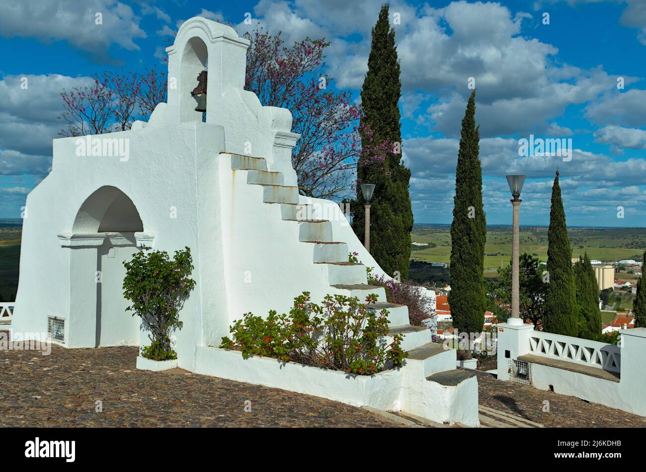 Clocher voûté dans le château d'Aljustement. Alentejo, Portugal Banque D'Images