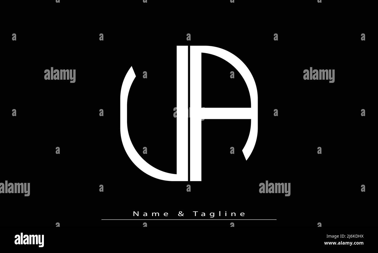 Lettres de l'alphabet initiales Monogram logo UA , au Illustration de Vecteur