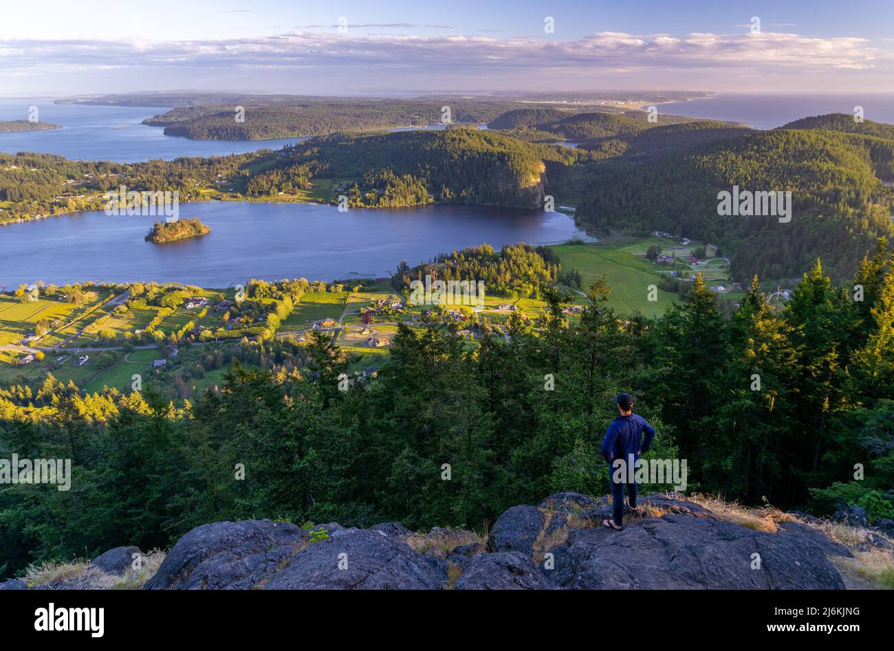 Vue incroyable depuis le sommet jusqu'au mont Erie Banque D'Images