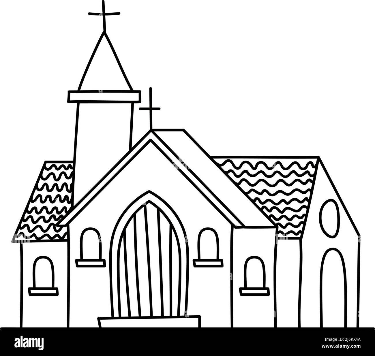 illustration de la grande église Illustration de Vecteur