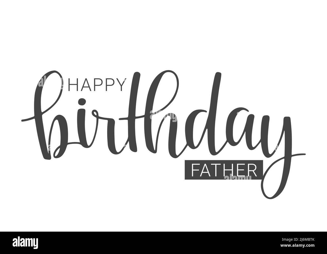 Happy Birthday Calligraphy Poster Design Banque D Images Noir Et Blanc Alamy