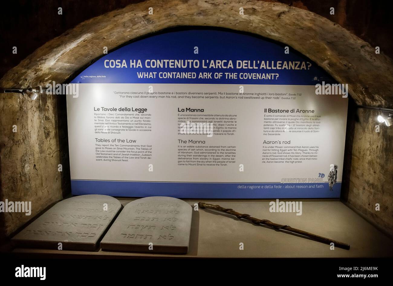 Italie Emilia Romagna Bertinoro: Musée interconfessionnel:les tables de la loi. Banque D'Images