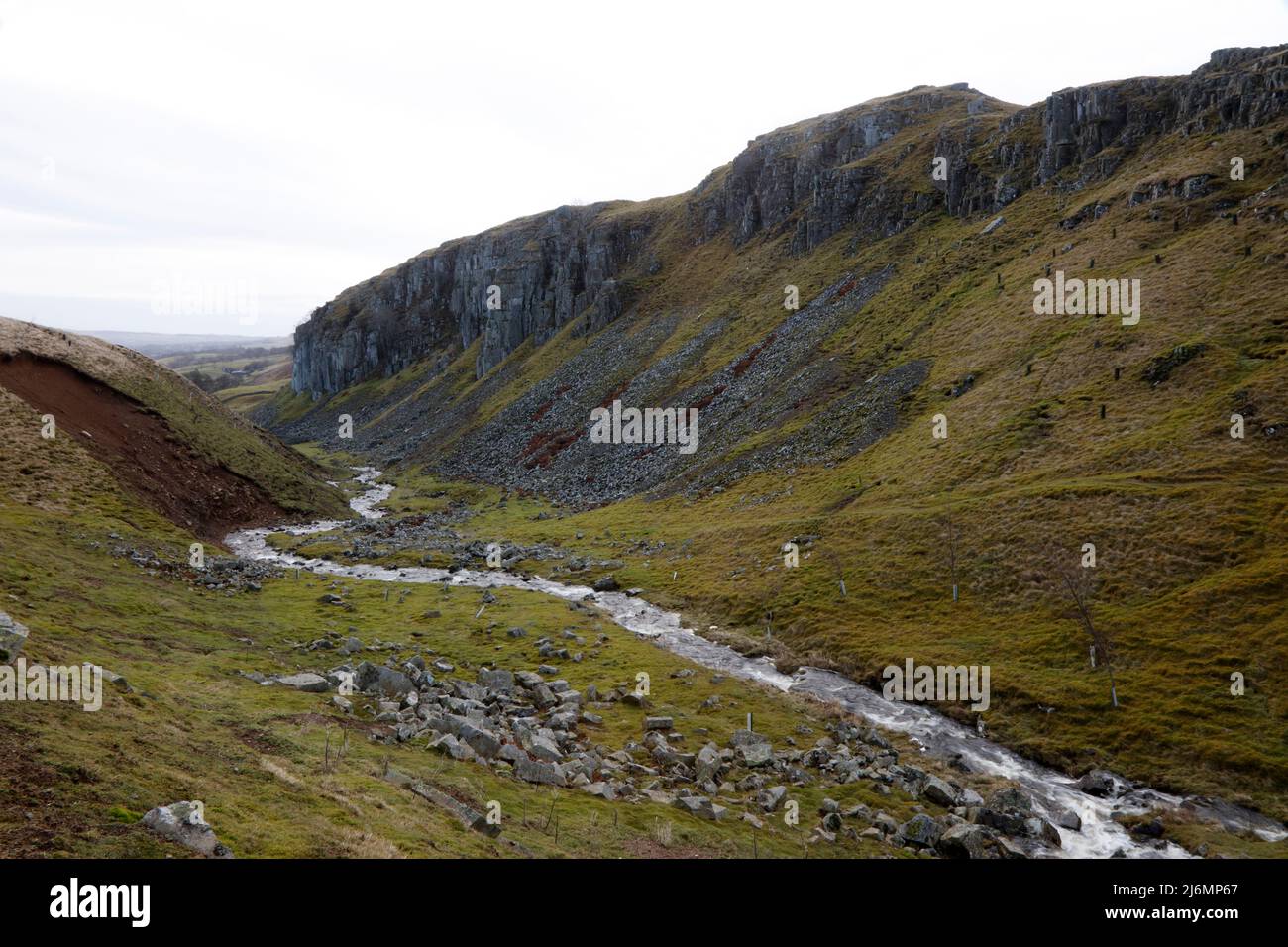 Holwick cicatrices, Holwick, Upper Teesdale, Comté de Durham, Angleterre, ROYAUME-UNI Banque D'Images