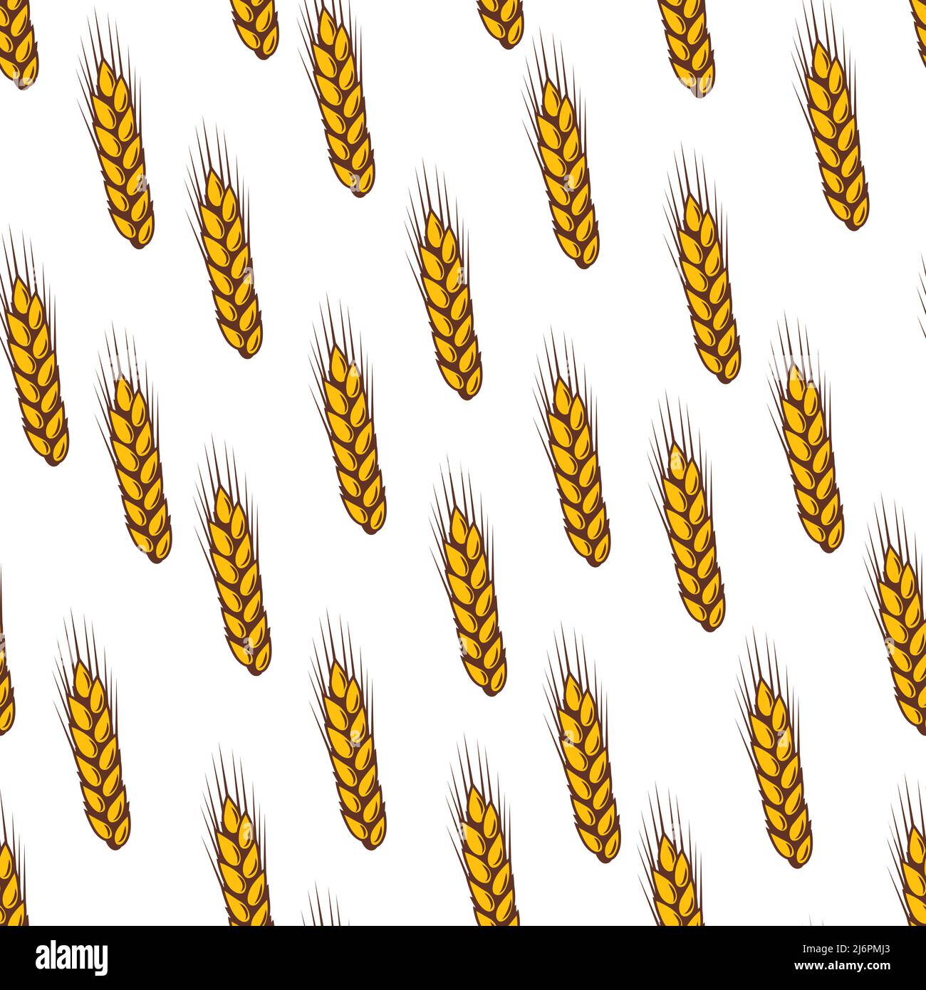 Motif sans couture avec blé. Image agricole avec des oreilles dorées naturelles d'orge ou de seigle. Illustration de Vecteur