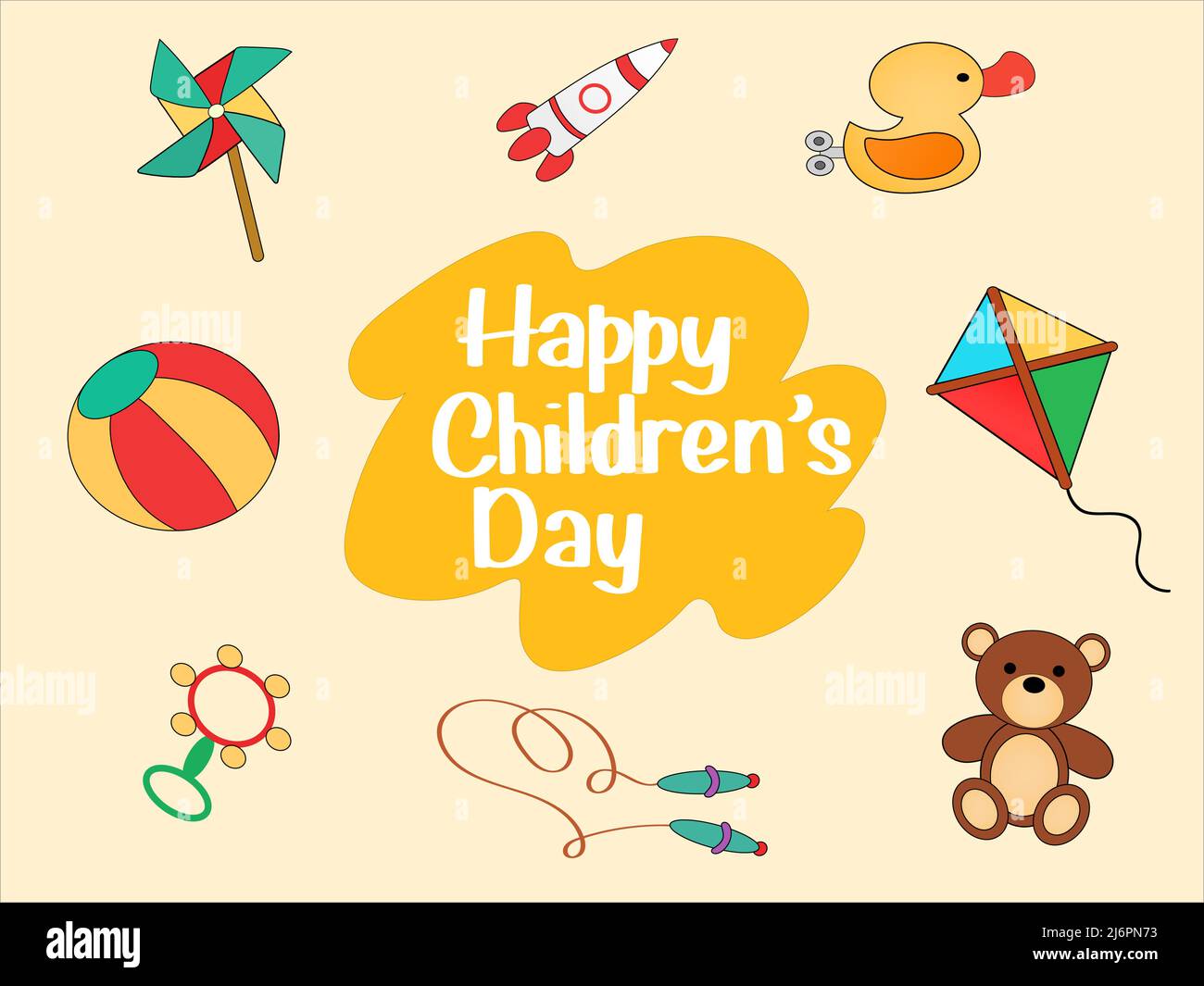 illustration de différents jouets près de la bonne nuit enfants lettering, illustration de stock Illustration de Vecteur