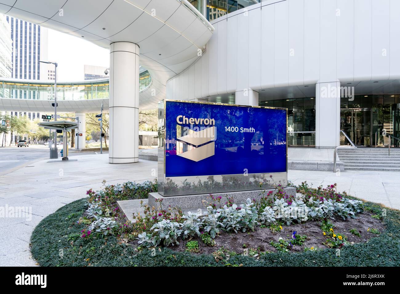 Houston, Texas, États-Unis - 13 mars 2022 : immeuble de bureaux de Chevron Corporation à Houston, Texas, États-Unis. Banque D'Images