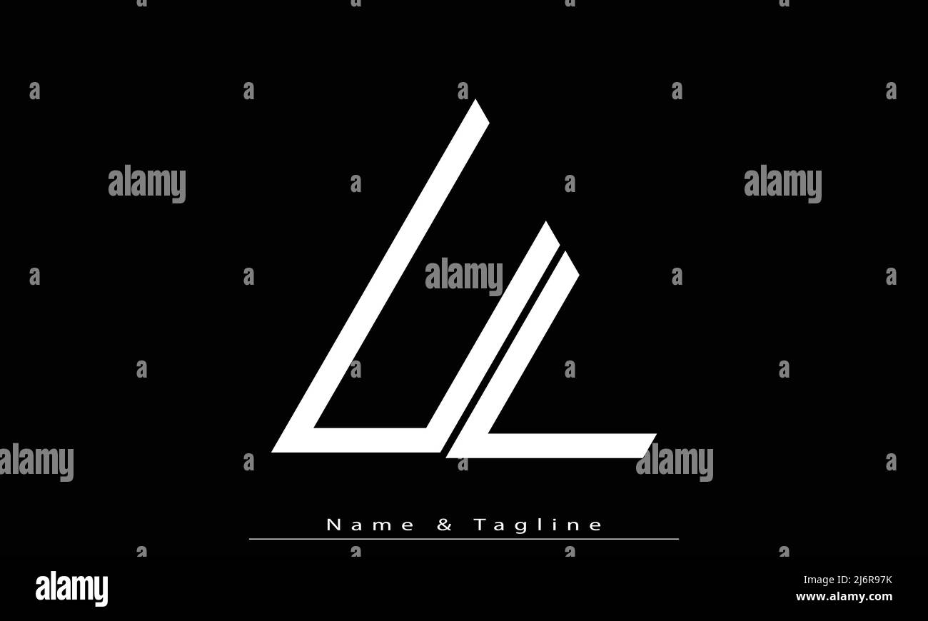 Lettres de l'alphabet initiales Monogram logo UL , LU Illustration de Vecteur