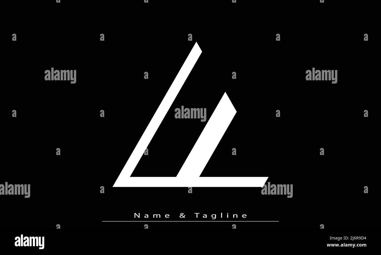 Lettres de l'alphabet initiales Monogram logo UL , LU Illustration de Vecteur