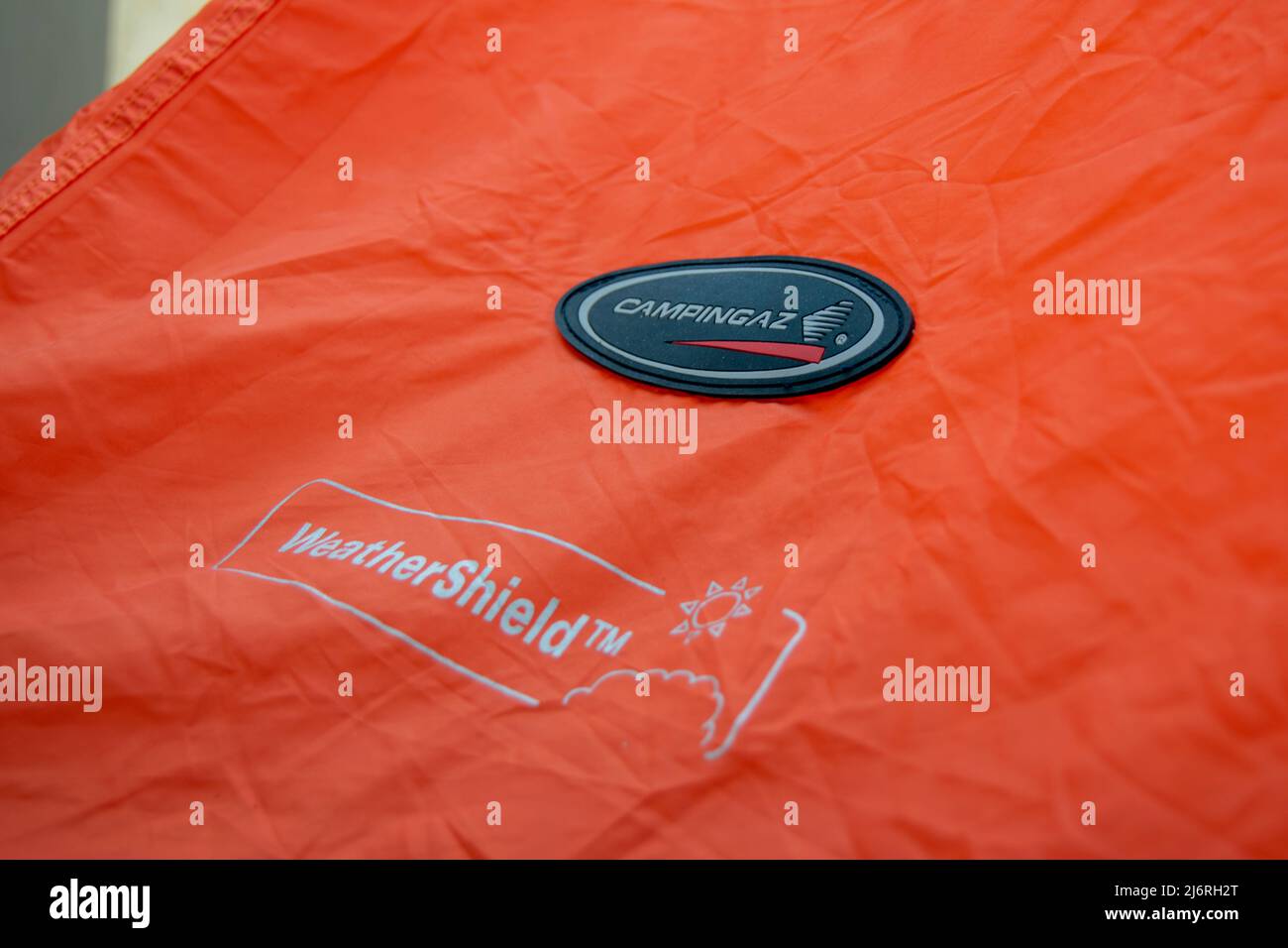 Tente bouclier météo Camping gaz, marque de qualité équipement de camping  Photo Stock - Alamy