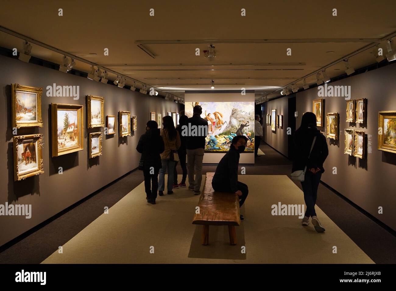 McMichael Gallery of Canadian Art, tableaux de Cornelius Krieghoff et Kent Monkman Banque D'Images