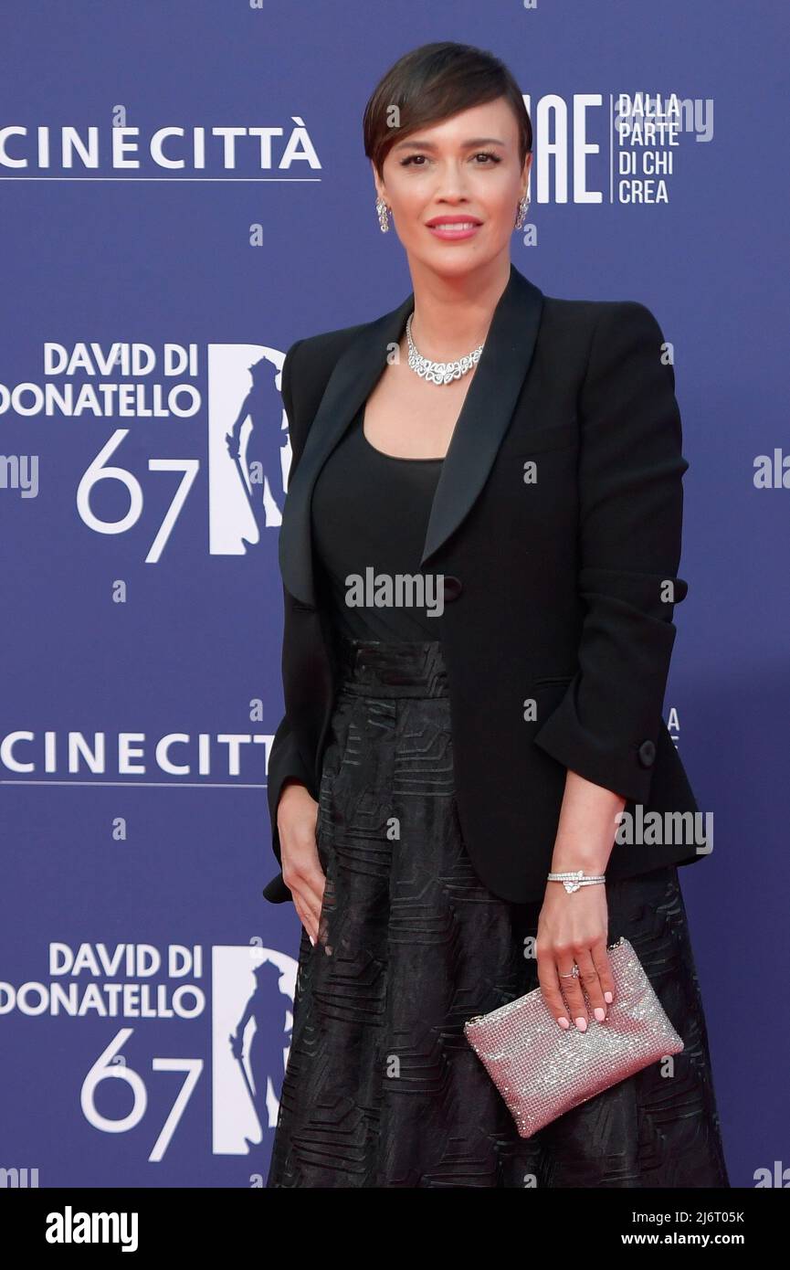 Roberta Giarrusso assiste au tapis rouge du 67th Premi David di Donatello 2022 aux studios Cinecittà. Banque D'Images