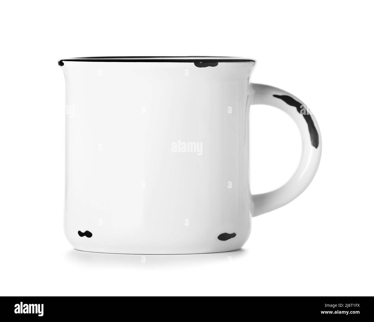 Mug élégant isolé sur fond blanc Banque D'Images