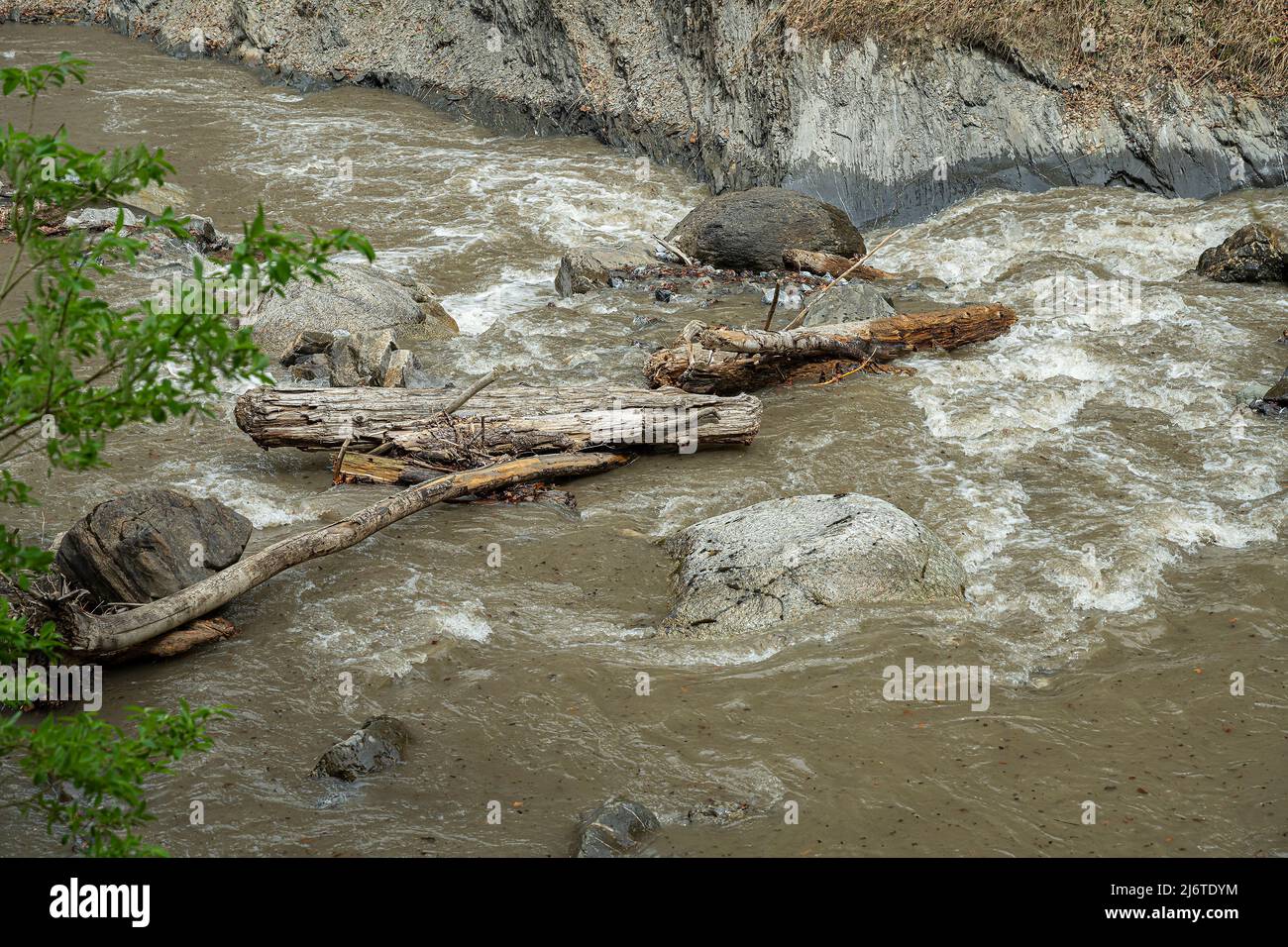 Rivière Melchaa dans la gorge de Melchaa, au-dessus de Sachseln, canton d'Obwalden, Suisse Banque D'Images