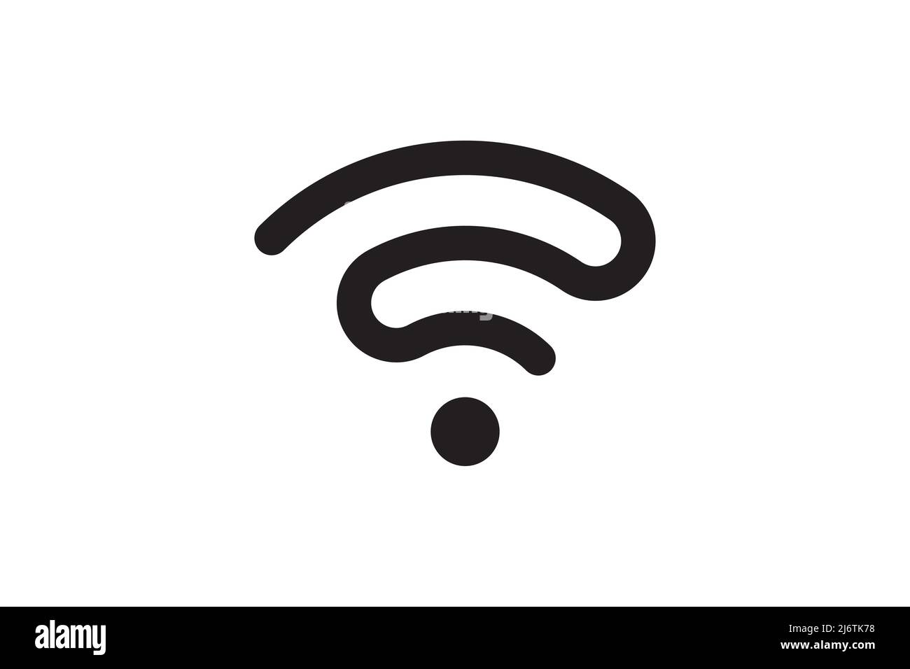 Connexion de signal du symbole Wi Fi. Signe de la technologie Internet sans fil Vector. Icône de communication réseau WiFi. Conception de l'antenne radio. Illustration de Vecteur