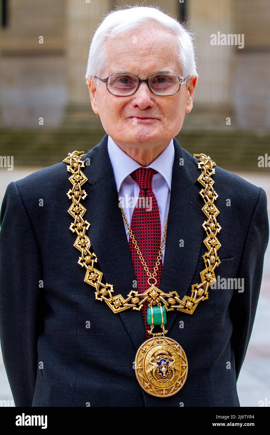 Dundee, Tayside, Écosse, Royaume-Uni. 4th mai 2022. Actualités au Royaume-Uni : Ian Borthwick le très honorable Lord Lieutenant et Lord Provost de Dundee ont annoncé aujourd'hui son départ à la retraite, alors qu'ils étaient interviewés par la BBC Scotland News. Ian Borthwick était le conseiller le plus longtemps en poste en Écosse. Il a été élu pour la première fois au conseil municipal de Dundee en 1963, au conseil régional de Tayside en 1975, puis au conseil municipal de Dundee en 1996, enfin au lord Provost de Dundee en 2017. Le Seigneur Provost est aussi le Seigneur-Lieutenant de Dundee, ce qui en fait le représentant officiel de la Reine dans la ville. Crédit : Dundee Photographics/Alamy Live News Banque D'Images