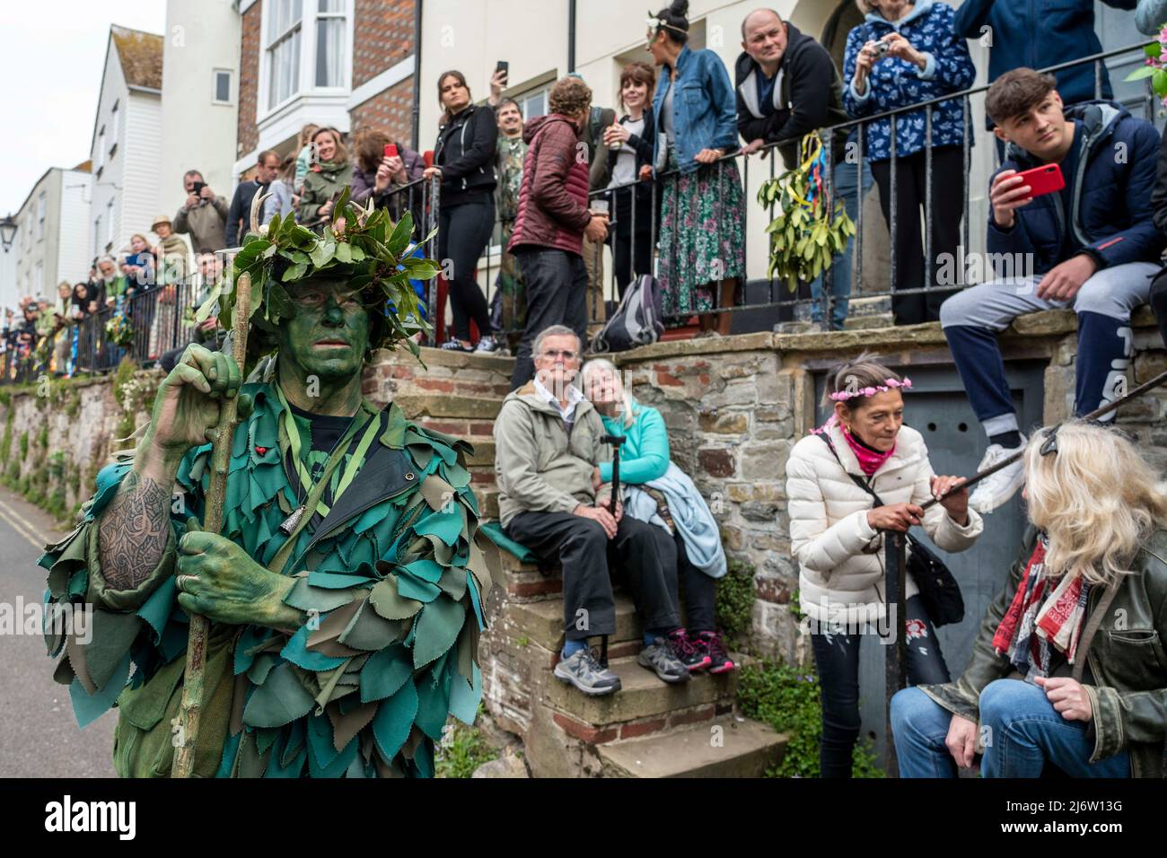 Le traditionnel Jack in the Green festival à Hasting , Sussex Banque D'Images