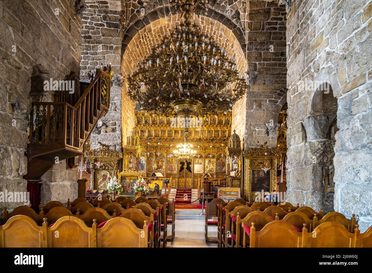 Innenraum der Agios Lazaros Kirche in Larnaka, Zypern, Europa | Eglise de Saint Lazarus intérieur, Larnaca, Chypre, Europe Banque D'Images
