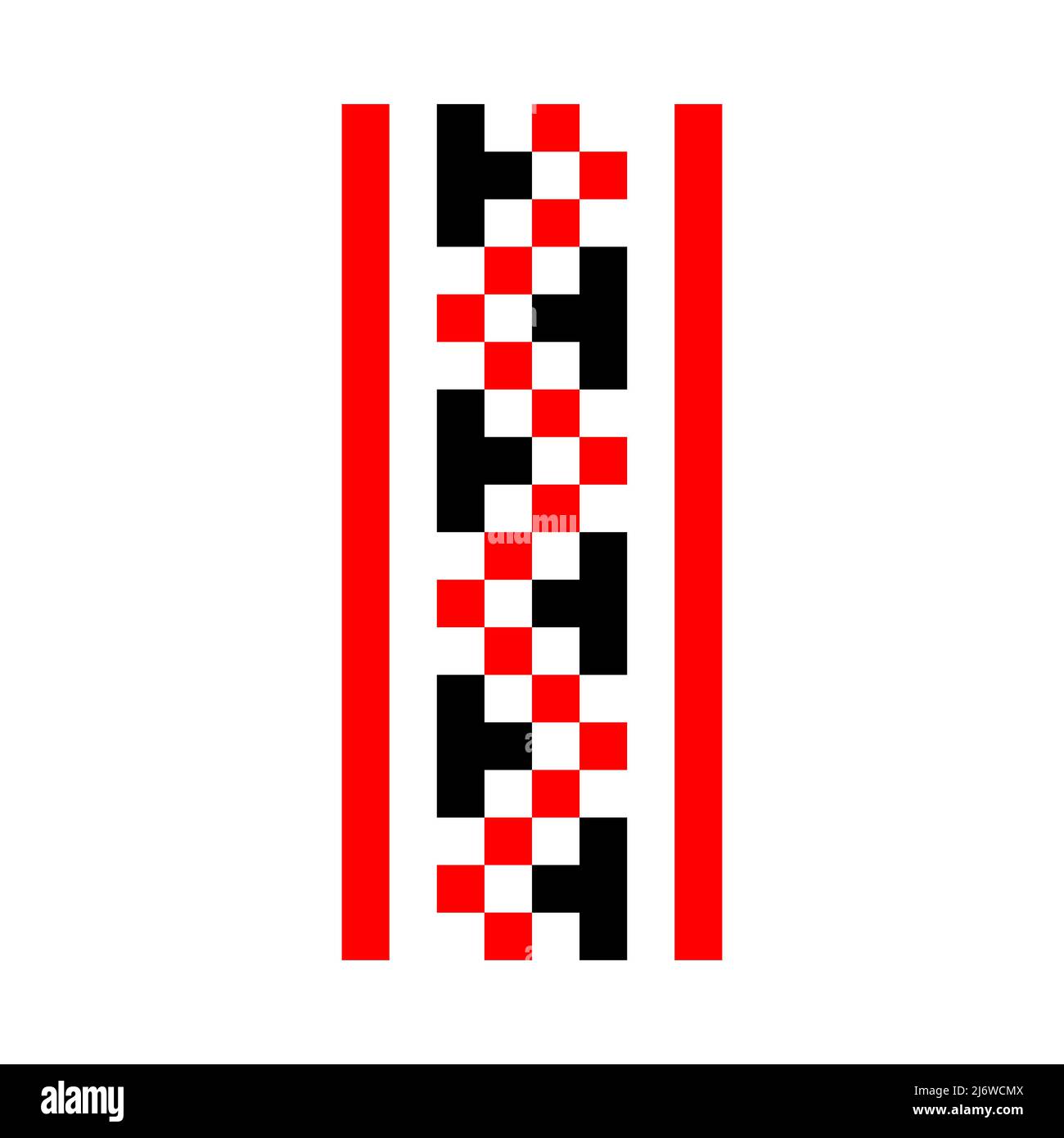 Motif pixellisé Vyshyvanka traditionnel ukrainien sans couture motif slave ornement Illustration de Vecteur