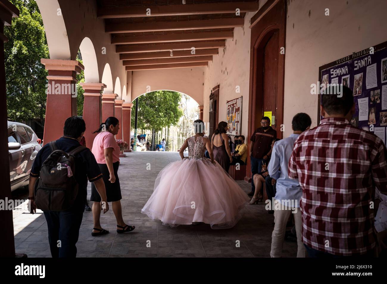 Mariage à Mitla Downtwon, Oaxaca, Mexique Banque D'Images