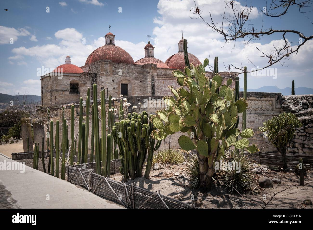 L'ancien et incroyable site archéologique de Mitla à Oaxaca Mexique Banque D'Images