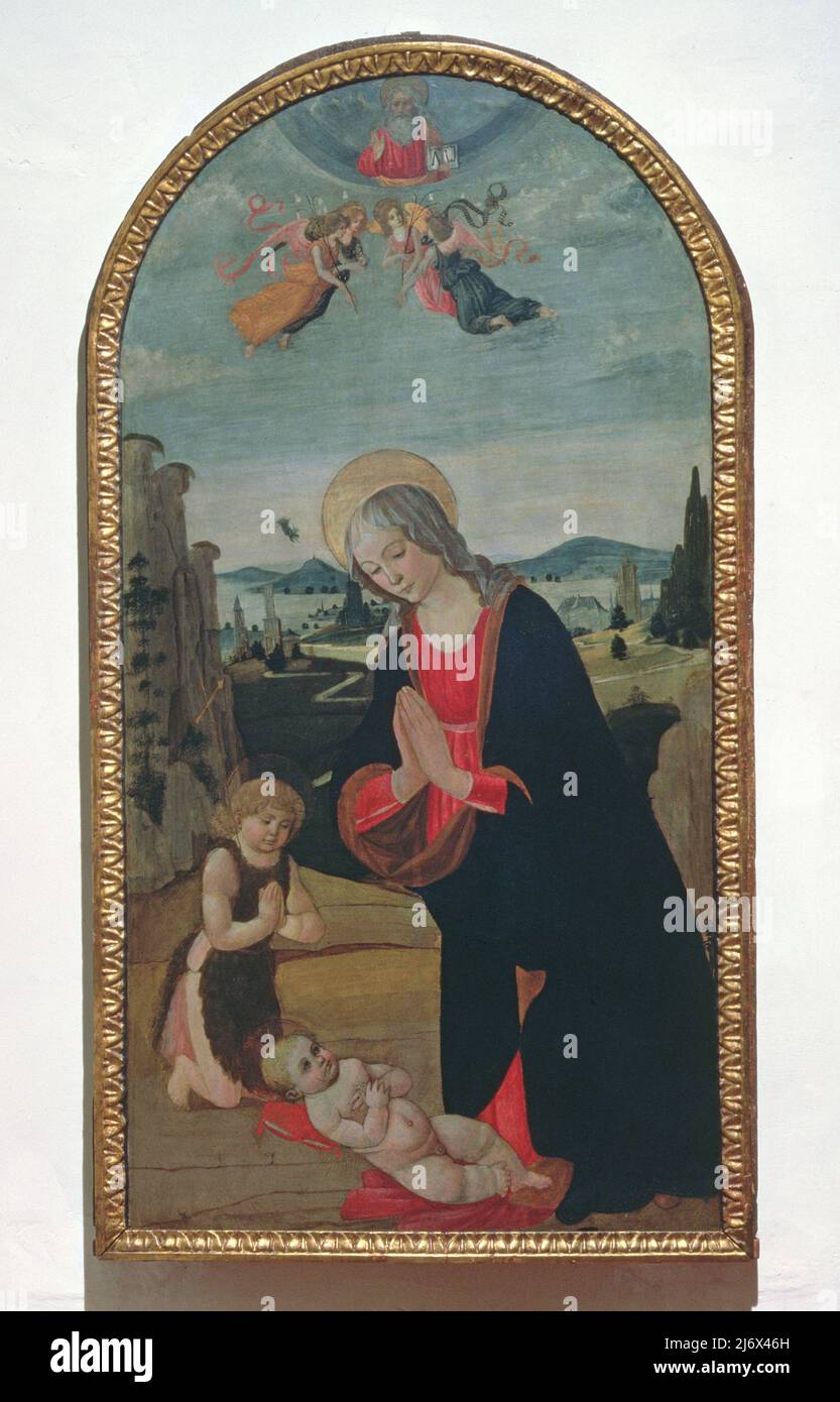 Madonna et l'enfant (tempera sur le panneau) par Bellini, Jacopo (v. 70); 73x57 cm; Galleria degli Uffizi, Florence, Toscane, Italie; Italien, hors copyright. Banque D'Images