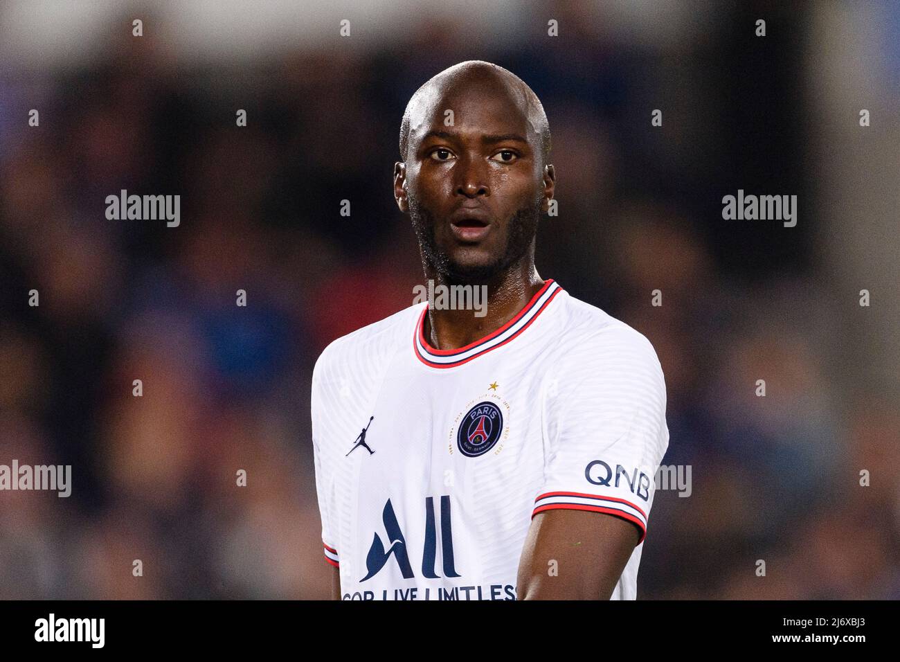 Strasbourg, France - avril 29 : Danilo Pereira de Paris Saint Germain marche sur le terrain pendant le match de la Ligue 1 Uber Eats entre RC Strasbourg et P Banque D'Images