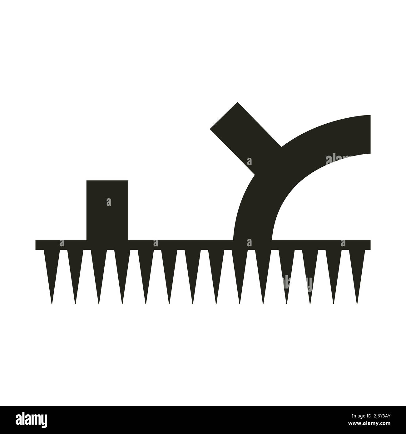 Un panneau de chaussure pour détacher le sol et aérer la pelouse. Une icône en forme de sandale avec une semelle cloutée et piquée. Chaussures de jardinage. Illustration vectorielle dans une surface plane Illustration de Vecteur
