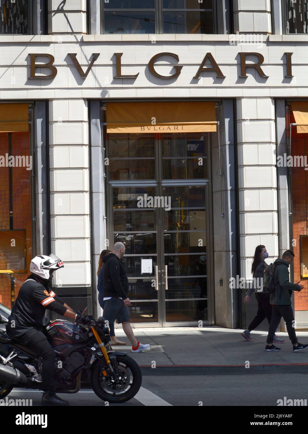 Un magasin Bulgari à Union Square, San Francisco. La marque de luxe italienne est la propriété de LVMH. Banque D'Images