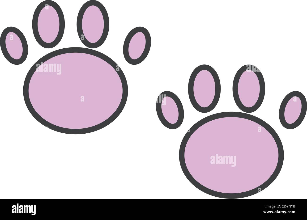 Icône d'impression Paw. Icône empreinte. Icônes modifiables. Illustration de Vecteur