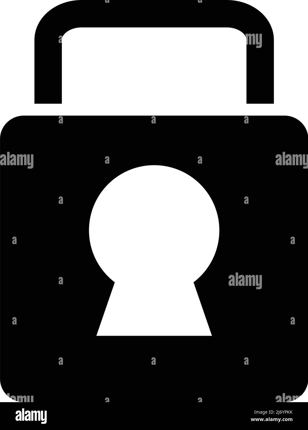 Icône de silhouette de cadenas. Icônes de sécurité et de verrouillage. Vecteur modifiable. Illustration de Vecteur