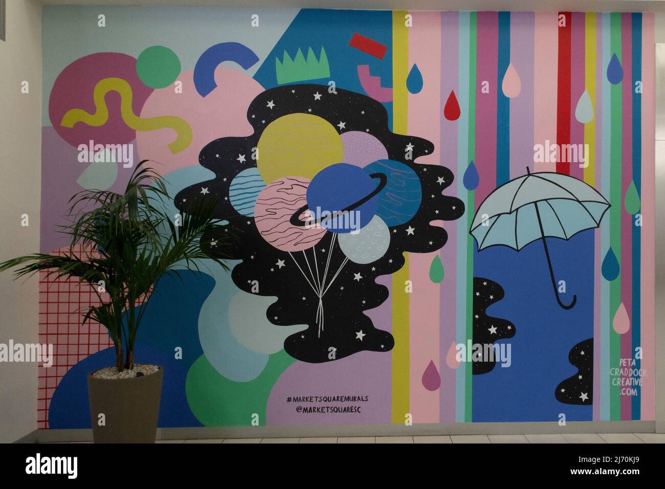 Intérieur Market Square Wall Mural Art, Geelong, Victoria, Australie Banque D'Images