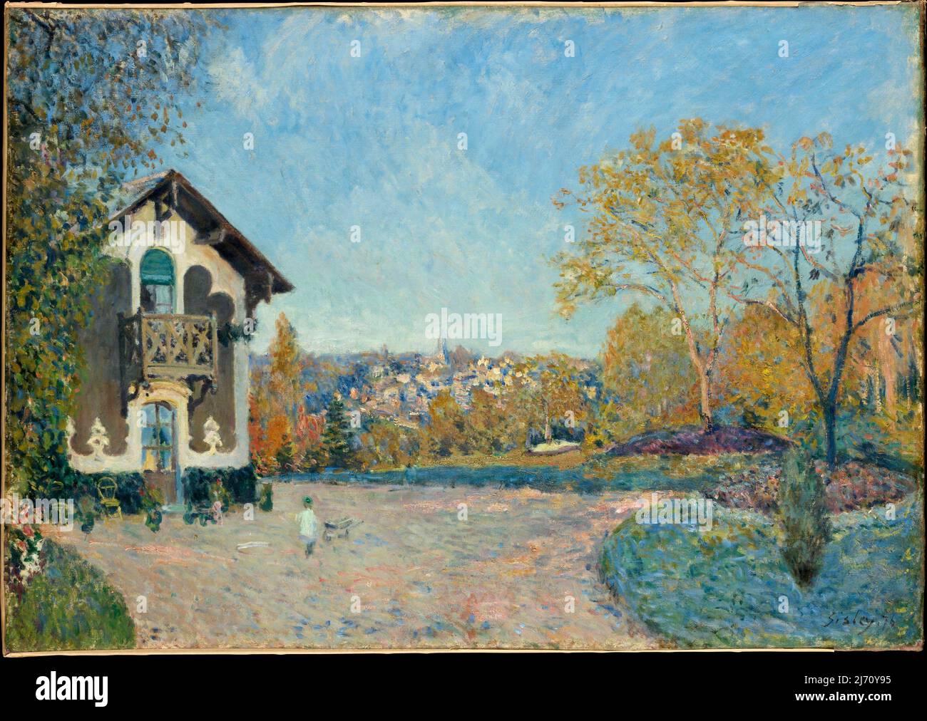 Vue sur Marly-le-Roi depuis coeur-Volant. Alfred Sisley. 1876. Banque D'Images