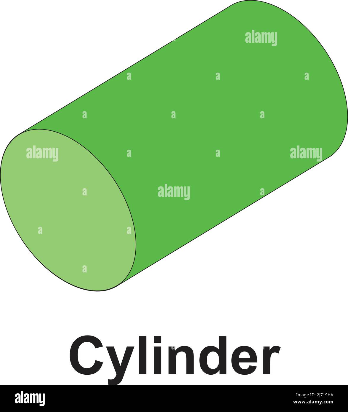 3d cylindres couleur vert clair. avec fond blanc Illustration de Vecteur