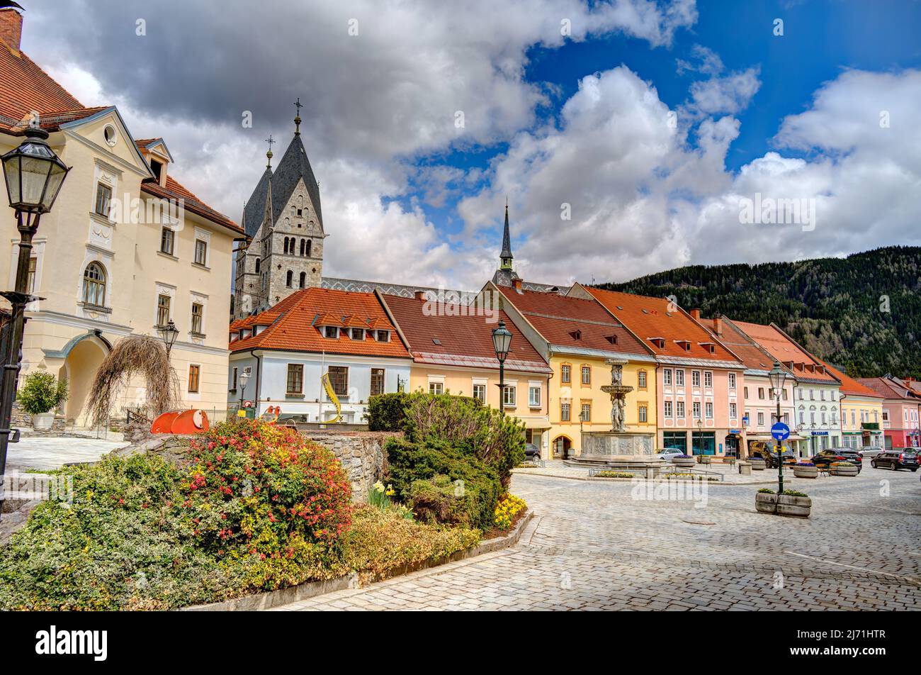 Friesach, Autriche, HDR image Banque D'Images