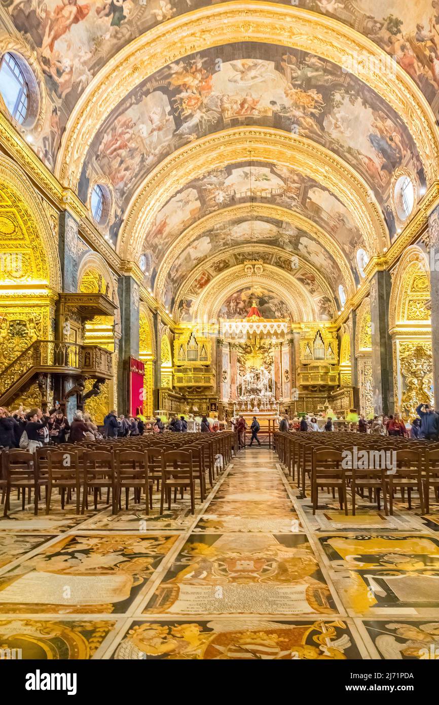 Co-cathédrale Saint-Jean à la Valette Malte Banque D'Images