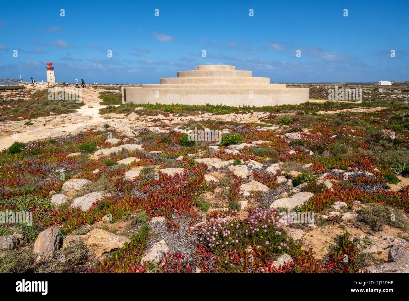 'La voix de la mer' (O Voz do Mar), une œuvre d'art en plein air à la Fortaleza de Sagres, côte de l'Algarve, au sud du Portugal Banque D'Images