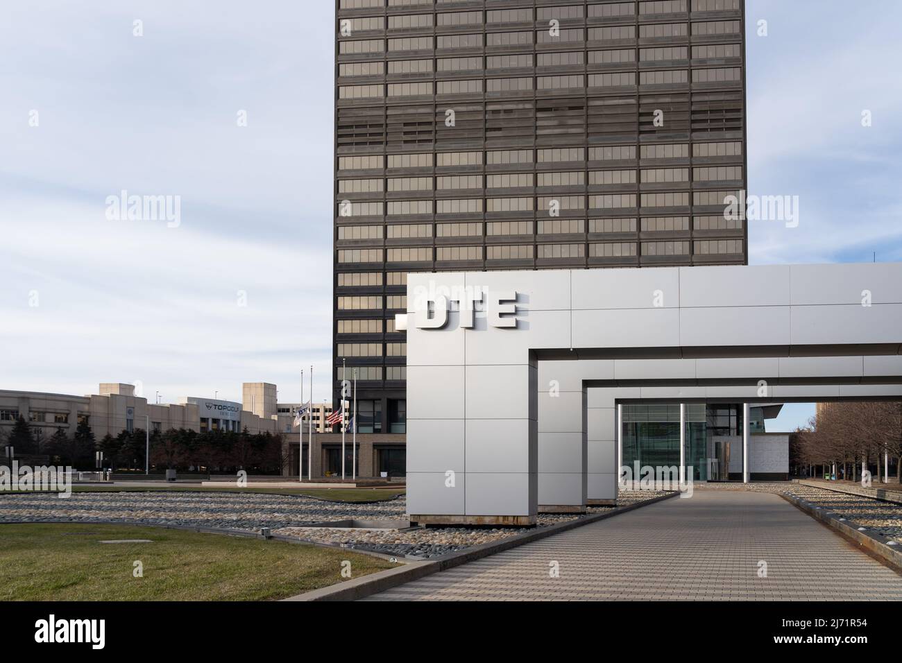 Detroit, Michigan, États-Unis - 26 décembre 2021 : siège de l'ETTD à Detroit, MI, États-Unis. Banque D'Images