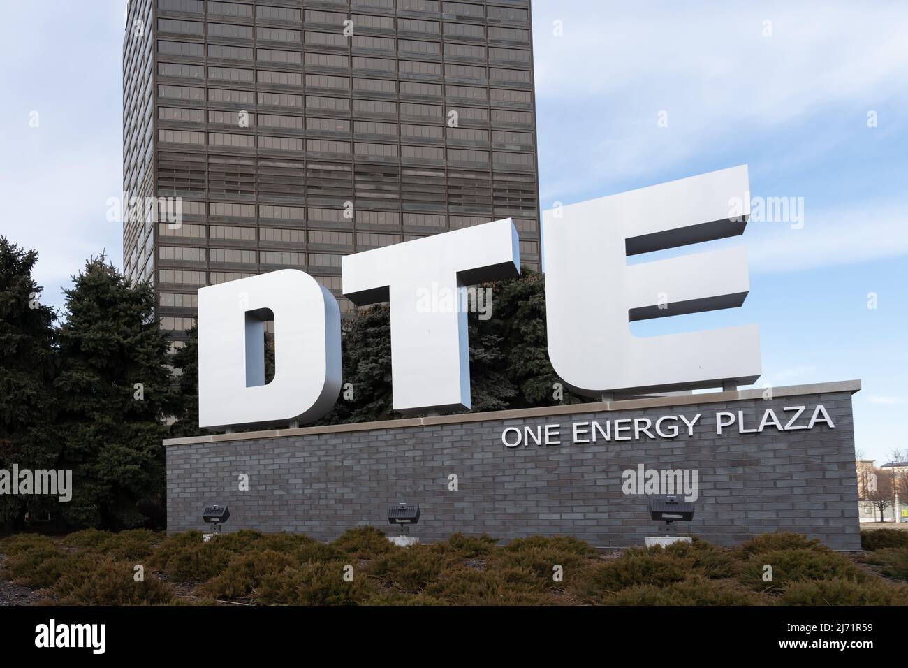 Detroit, Michigan, États-Unis - 26 décembre 2021 : siège de l'ETTD à Detroit, MI, États-Unis. Banque D'Images