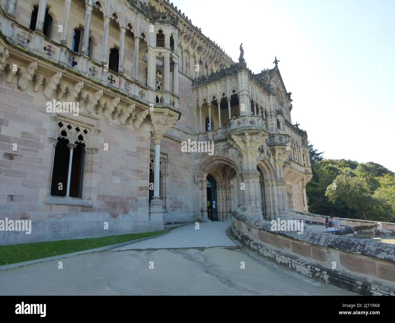 Comillas, commune de Cantabrie célèbre pour son palais et le Caprice de Gaudi. Espagne. Banque D'Images