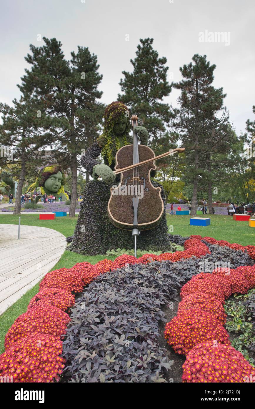 Pflanzenskulptur, parc Jacques-Cartier, Ottawa, Kanada Banque D'Images