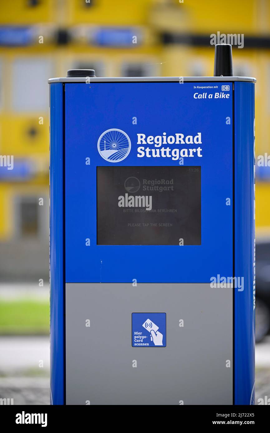 Automate der RegioRadStuttgart, Bikesharing, Stuttgart, Bade-Wurtemberg, Allemagne Banque D'Images