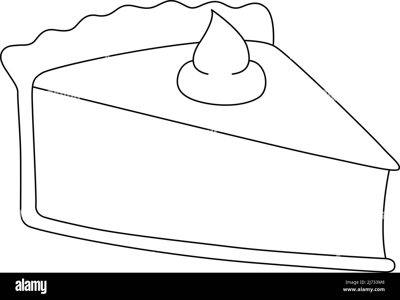 Thanksgiving tranche de Pie page de coloriage isolée Illustration de Vecteur