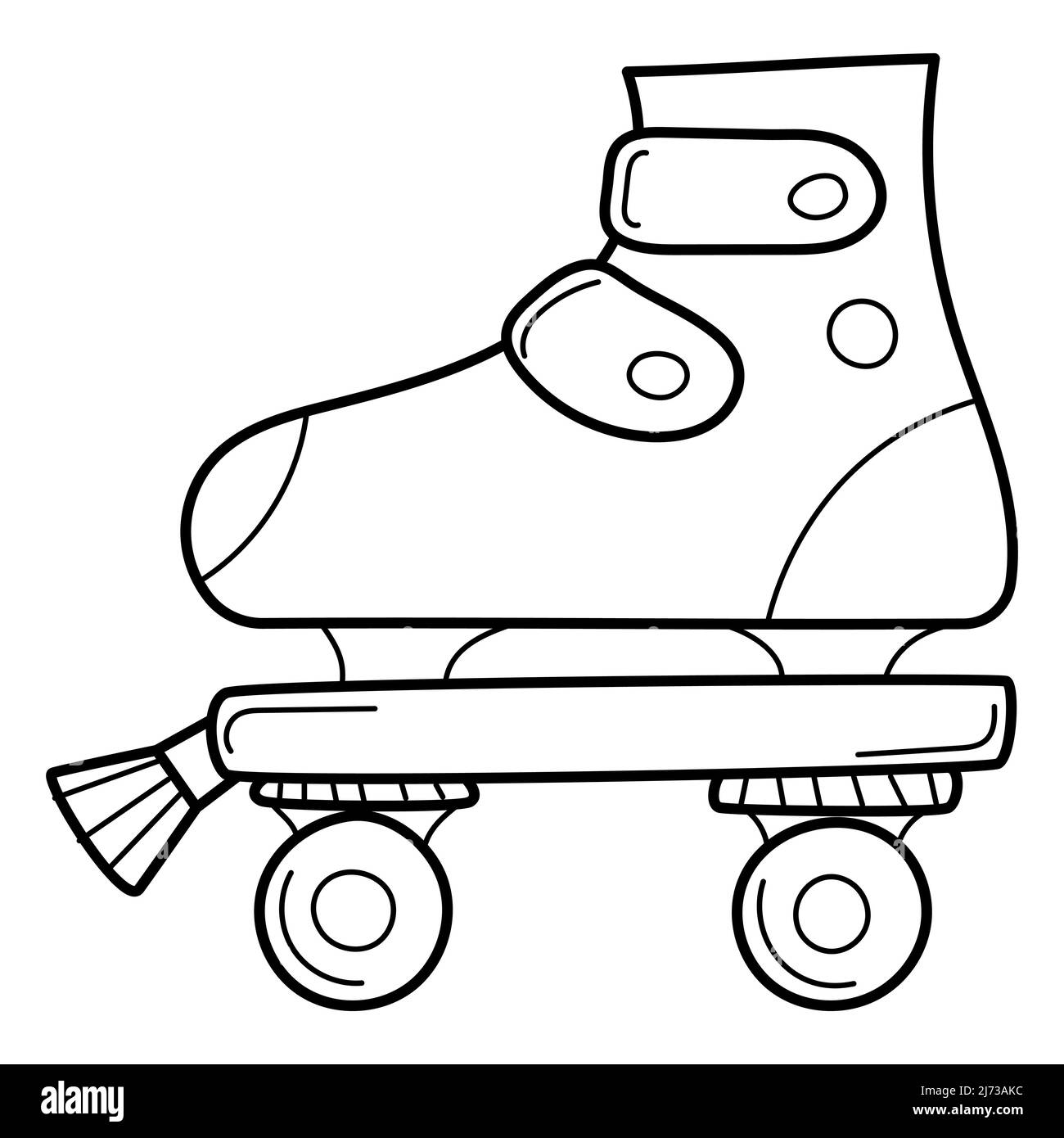 Patin à roulettes vintage. Doodle. Illustration vectorielle noire et blanche dessinée à la main. Les éléments de conception sont isolés sur un fond blanc Illustration de Vecteur Patin à roulettes vintage. Doodle. Illustration vectorielle noire et blanche dessinée à la main. Les éléments de conception sont isolés sur un fond blanc Illustration de Vecteur