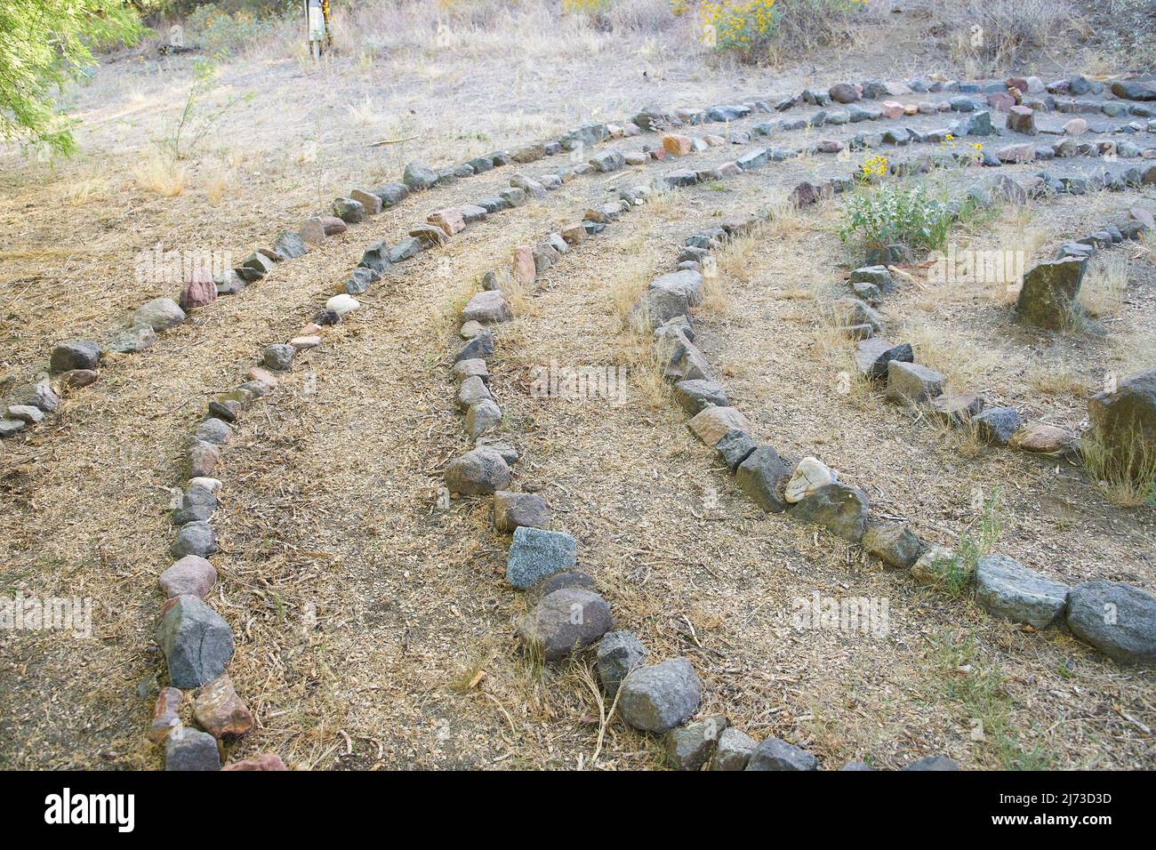 Labyrinthe de rochers à Winkleman, Arizona. Banque D'Images