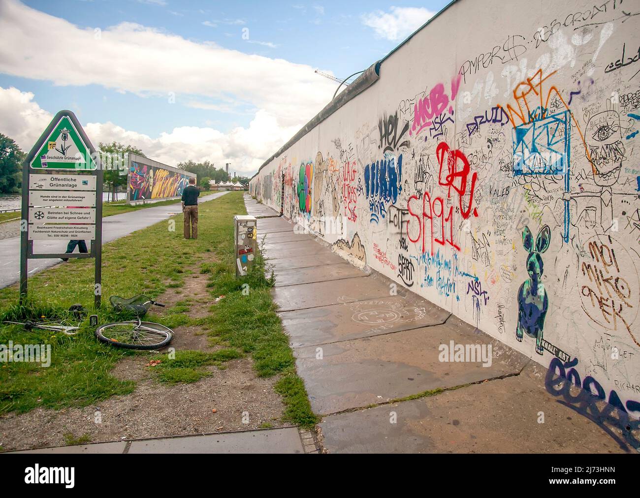 Graffiti sur mur de Berlin, Berlin, Allemagne Banque D'Images