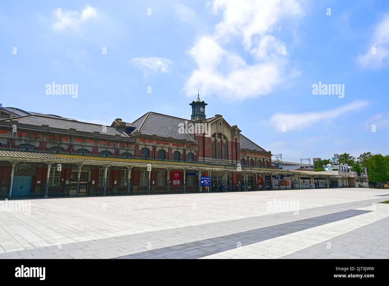 Taichung, Taïwan - 1st mai 2022 : ouverture de l'ancienne gare de Taichung en 1905. Est maintenant classé lieu historique national de niveau 2. Perspective vi Banque D'Images