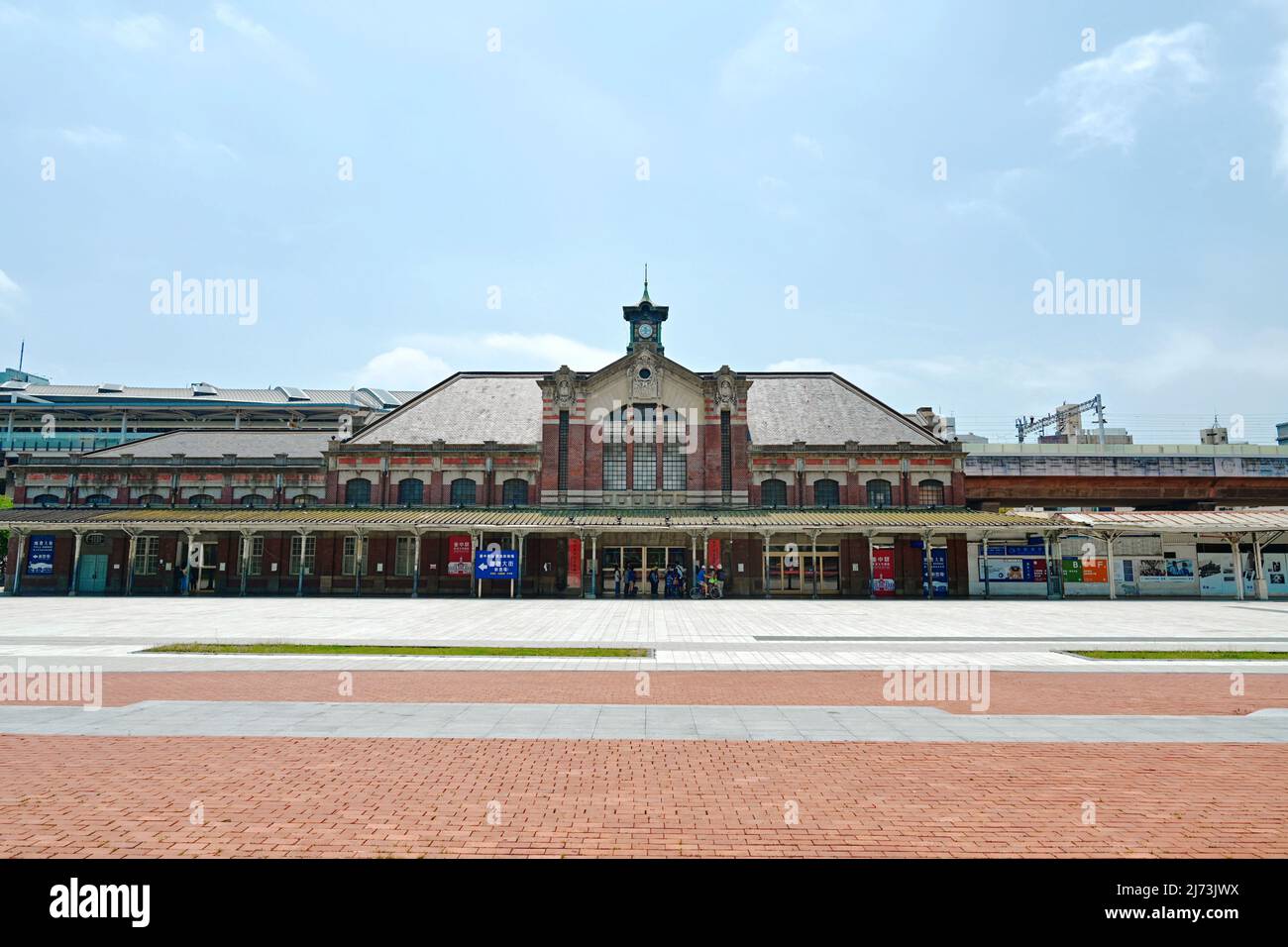 Taichung, Taïwan - 1st mai 2022 : ouverture de l'ancienne gare de Taichung en 1905. Est maintenant classé lieu historique national de niveau 2. Vue avant. Banque D'Images