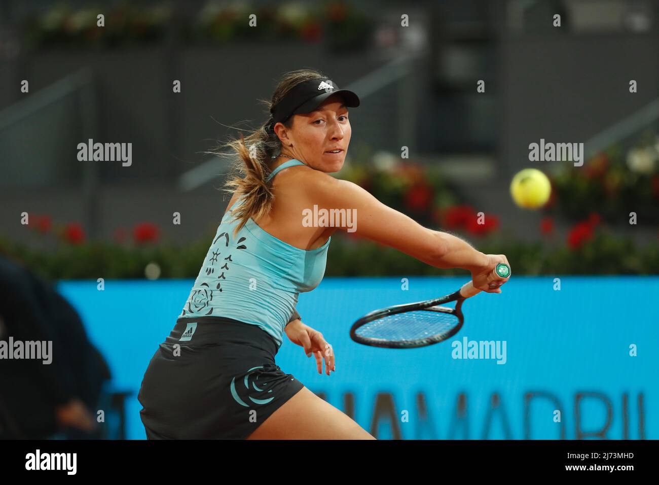 Jessica Pegula (USA), 5 MAI 2022 - tennis : Jessica Pegula en singles demi-finales match contre Jil Teichmann dans les tournois WTA 1000 Mutua Madrid Open tournoi de tennis à la Caja Magica à Madrid, Espagne. (Photo de Mutsu Kawamori/AFLO) Banque D'Images