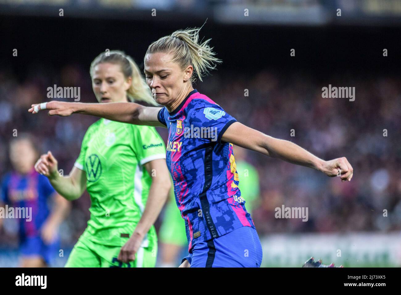 Fridolina Rolfo du FC Barcelona vu en action lors du match de l'UEFA Women's Champions League entre le FC Barcelona Femeni et les femmes VfL Wolfsburg au Camp Nou. Score final; FC Barcelona Femeni 5:1 VfL Wolfsburg Women (photo de Thiago Prudencio / SOPA Images/Sipa USA) Banque D'Images