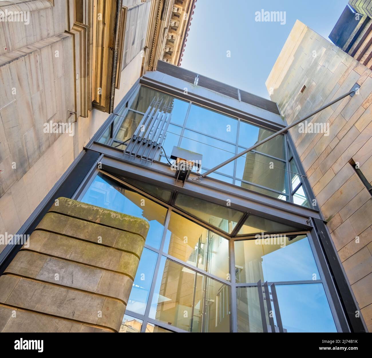 Édimbourg, Écosse, Royaume-Uni - extension du Musée national d'Écosse par Benson & Forsyth Banque D'Images